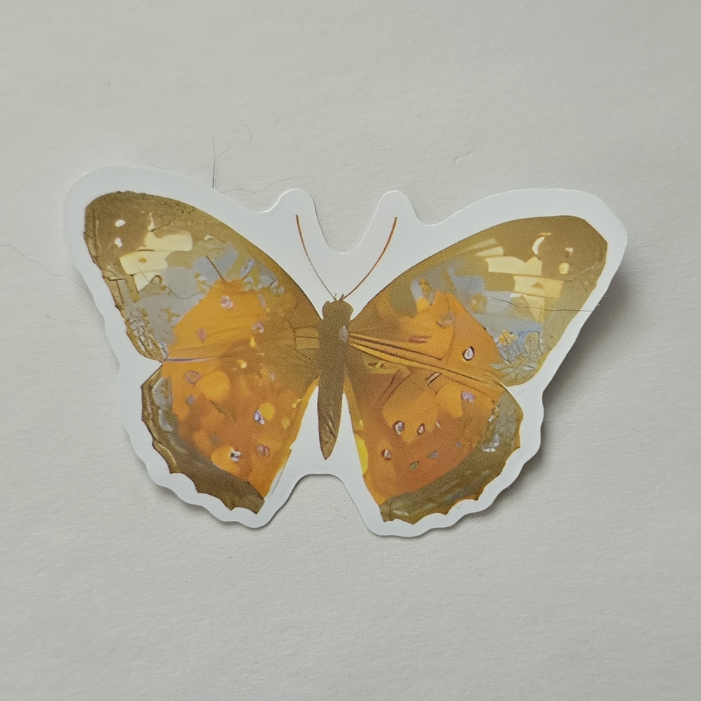 10/$10 Golden Butterfly Sticker